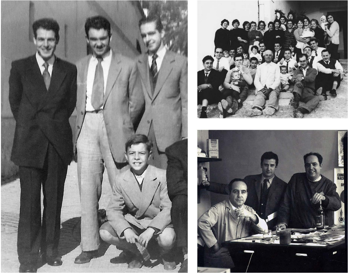 . Juan Montes Pina, Rafael Virués y Manuel Valle, (s/f, años 50). Archivo Manuel Cervera.