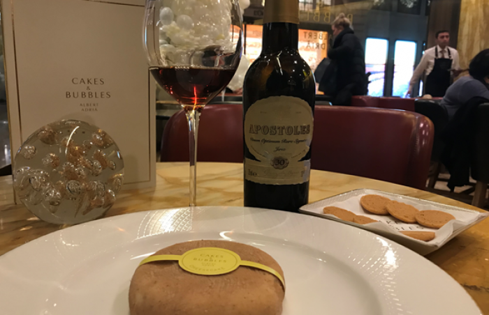 Cheesecake with Palo Cortado at Cakes & Bubbles, London W1