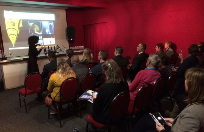 Paola Medina leads a sherry workshop