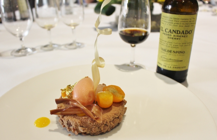  Frangipan and Almond Treacle Tart, Kumquat, Caramel