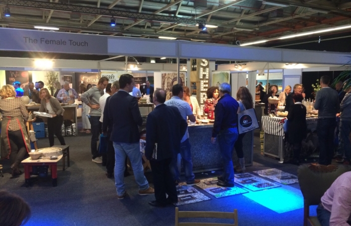 The busy sherry stand at Female Touch Squar
