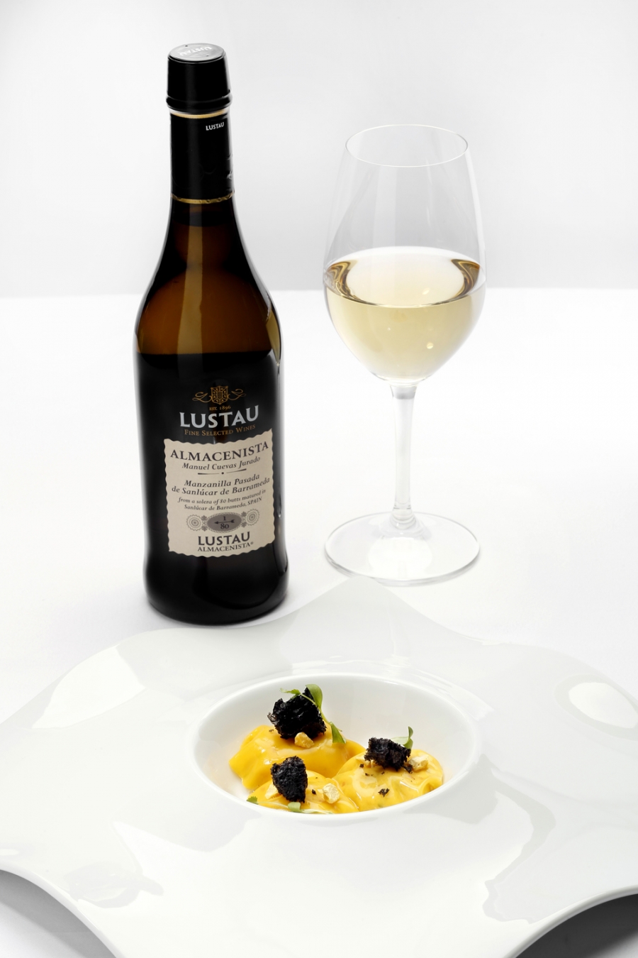 Copa Jerez 2015 Reino Unido Entrante Raviolis de Cangrejo y Mango Manzanilla Pasada