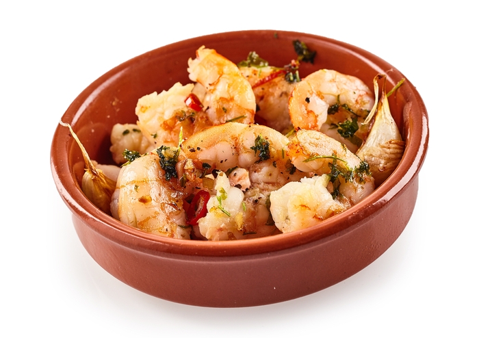 Sherry wines gambas al ajillo