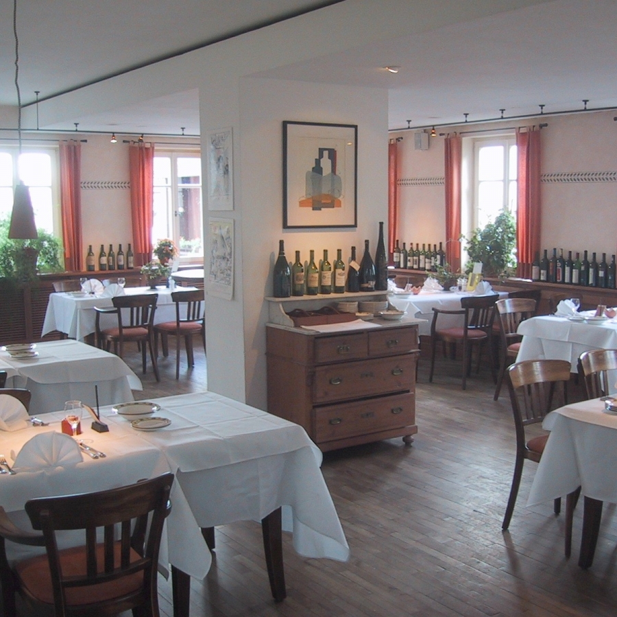 Das elegante Esszimmer im Landgasthof Paulus