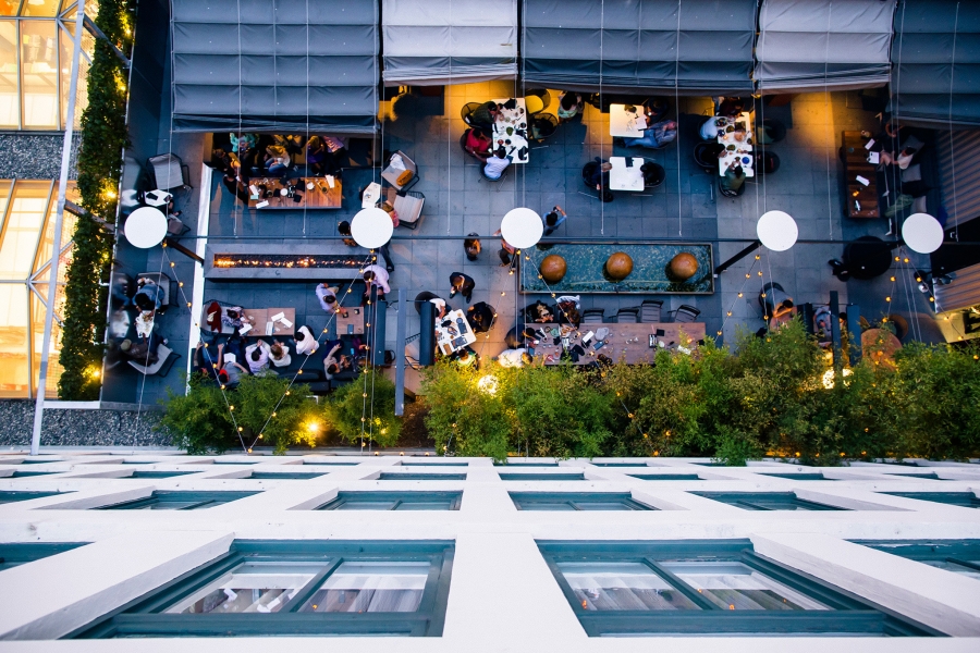 Outdoor patio at Dirty Habit